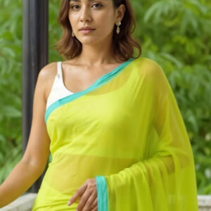 Green Mul Cotton Saree