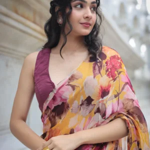 Printed Chiffon Saree