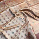 Beige Gold Pure Bhagalpuri Munga Silk Saree