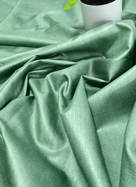 Sage green pure Tussar Munga silk fabric ( 2.5 mtrs ) for Shirt & Kurta
